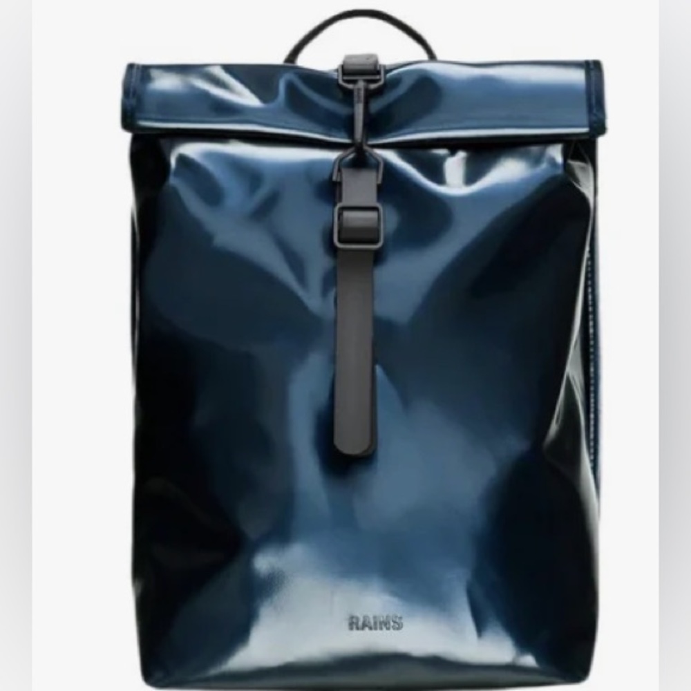 Rains Shiny Blue Backpack